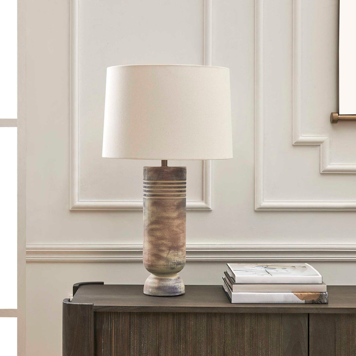 Ceramic Earth-Toned Table Lamp by Uttermost Vale, alternate view 7