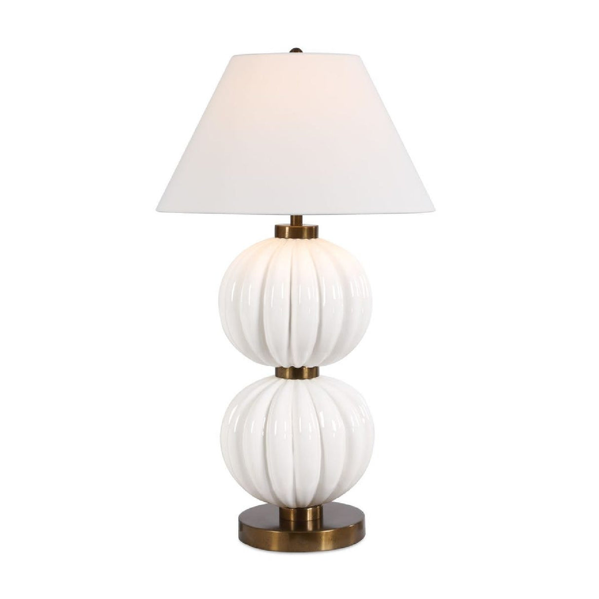 Stacked White Spheres Table Lamp by Uttermost Irena