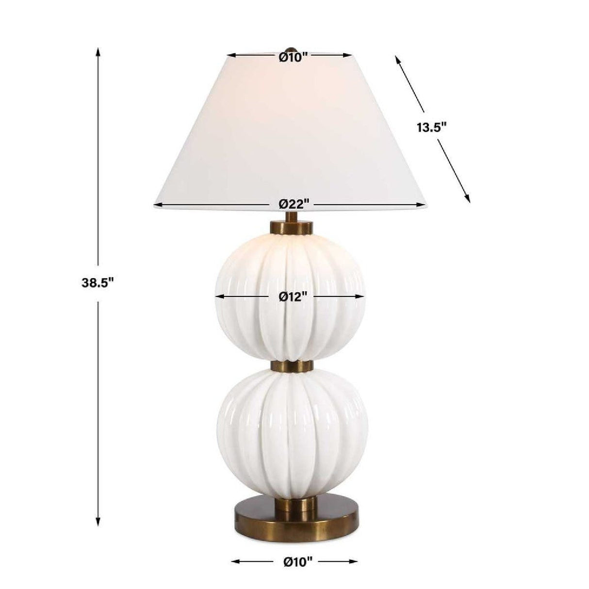 Stacked White Spheres Table Lamp by Uttermost Irena, alternate view 6