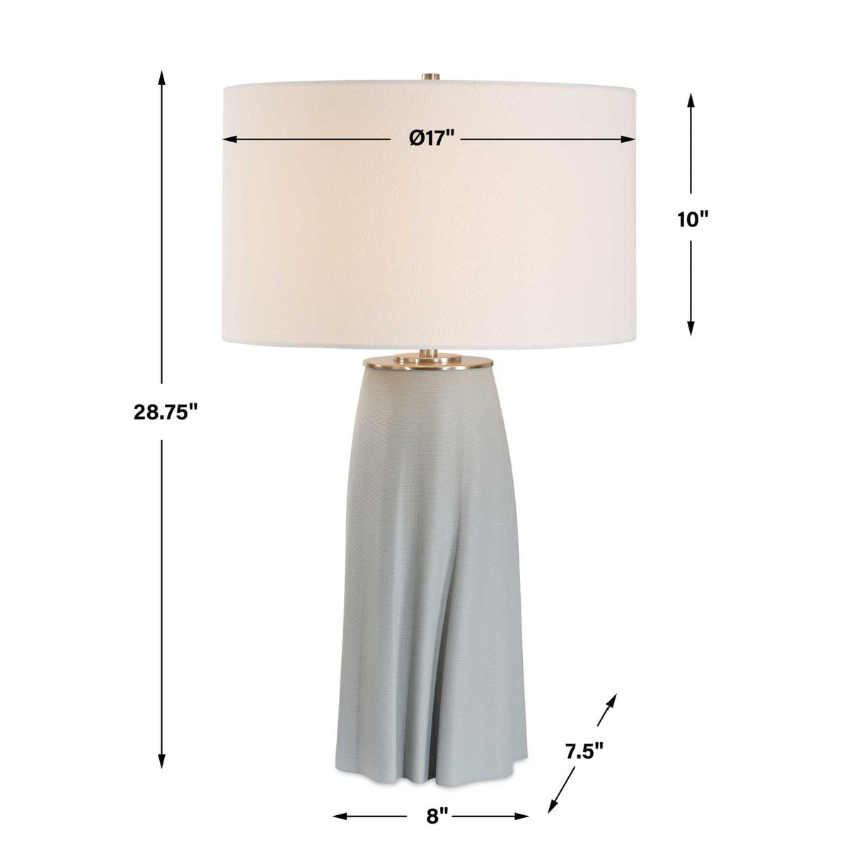 Modern European furniture - Light Blue Ceramic Table Lamp - www.oroa.com