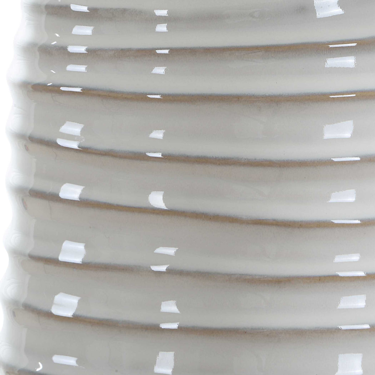 Modern European furniture - Ridged White Ceramic Table Lamp - www.oroa.com