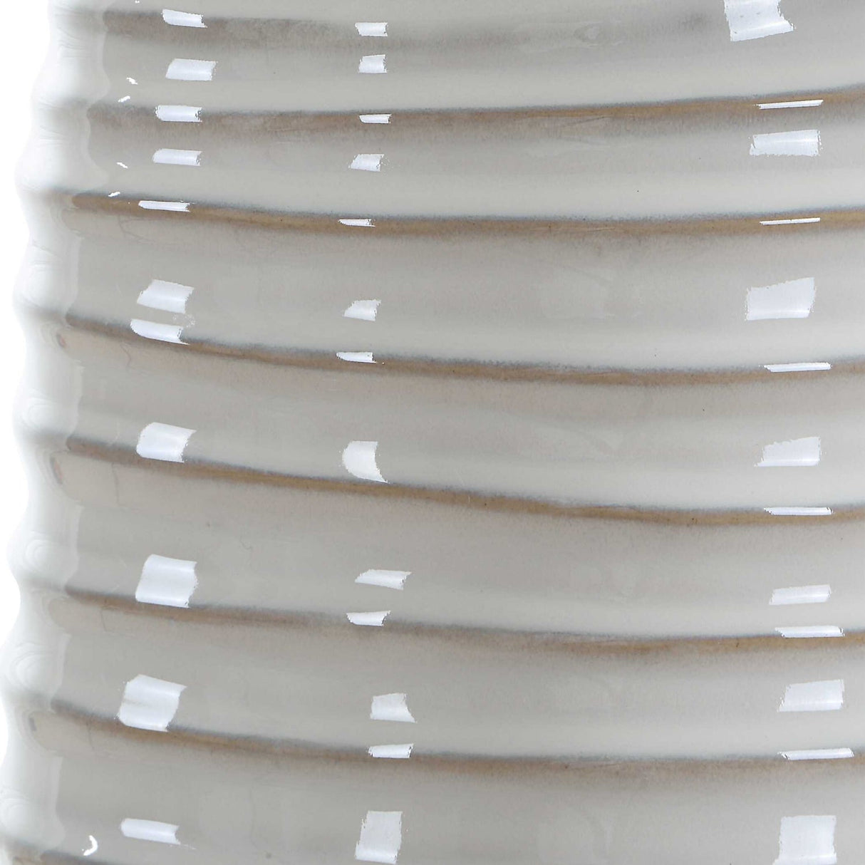 Modern European furniture - Ridged White Ceramic Table Lamp - www.oroa.com