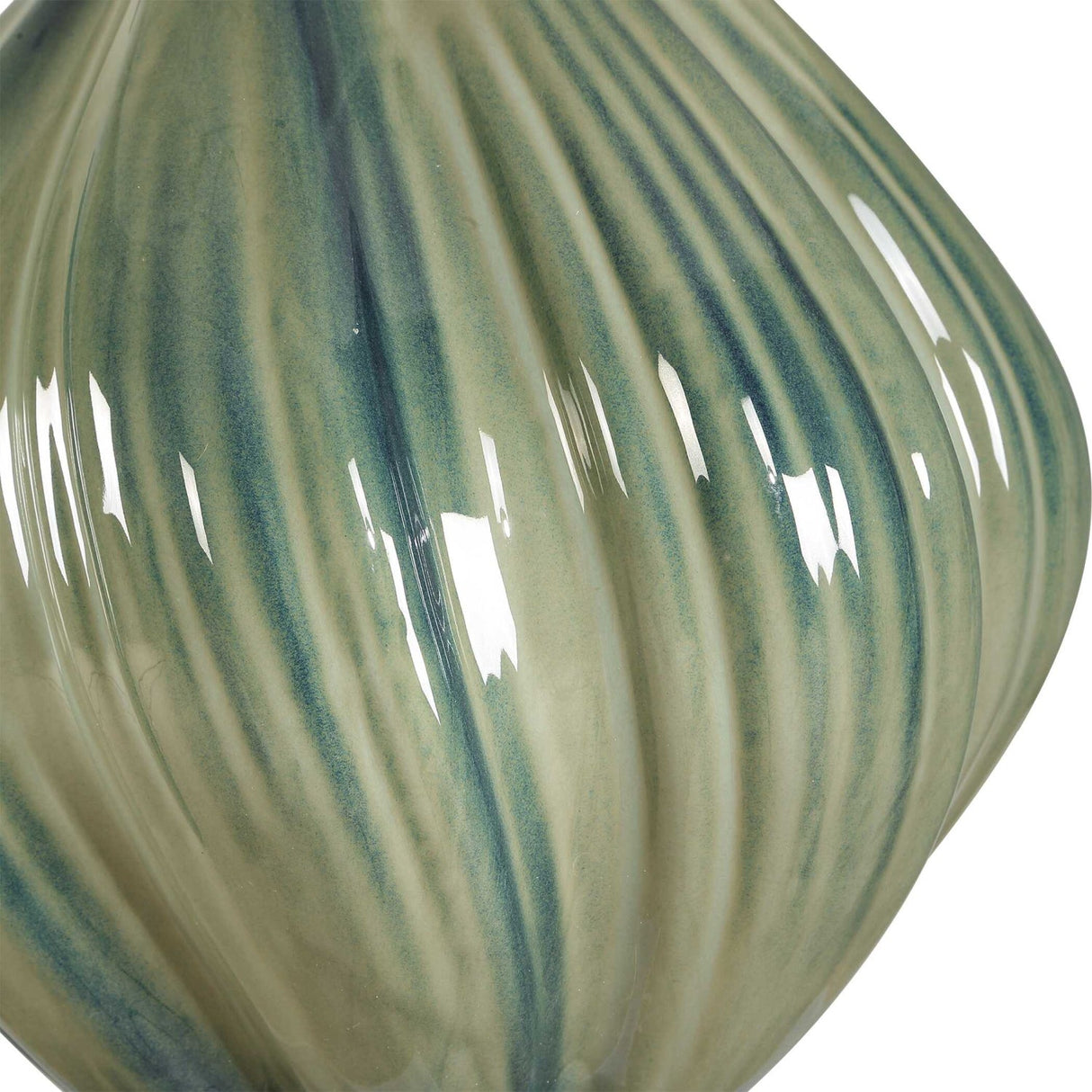 Modern European furniture - Swirled Green Ceramic Table Lamp - www.oroa.com