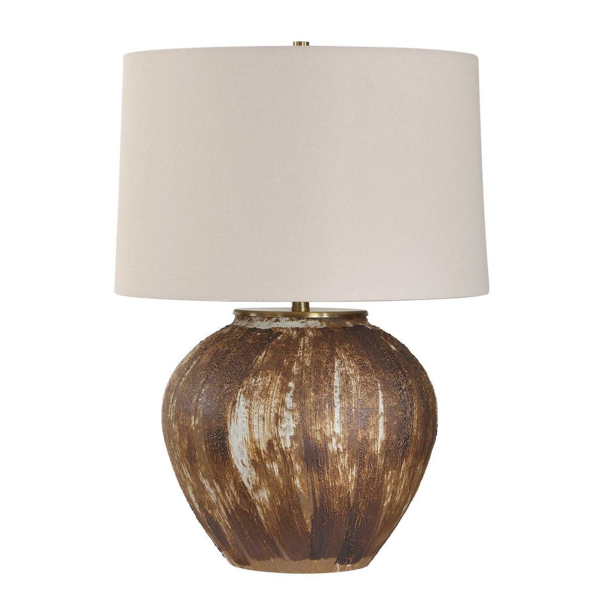 Brown Brushstrokes Ceramic Table Lamp by Uttermost McKinley, alternate view 3
