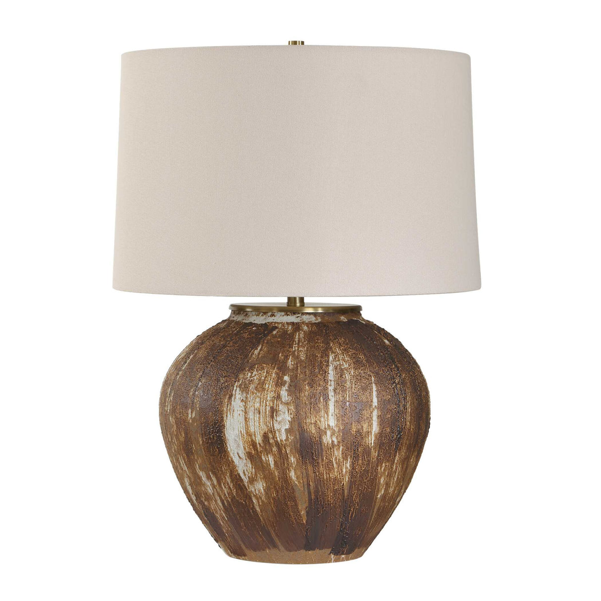 Brown Brushstrokes Ceramic Table Lamp | Uttermost McKinley