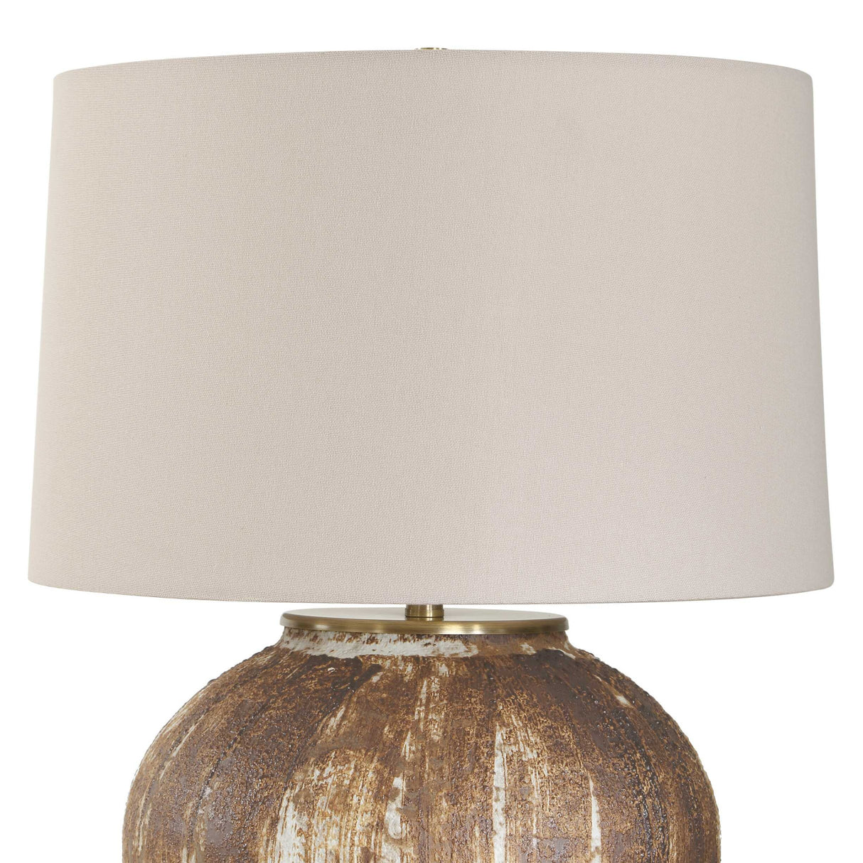 Brown Brushstrokes Ceramic Table Lamp | Uttermost McKinley