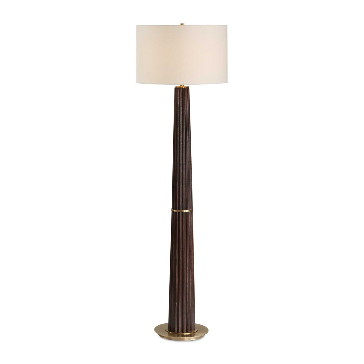 Modern European furniture - Dark Oak Wood Floor Lamp - www.oroa.com