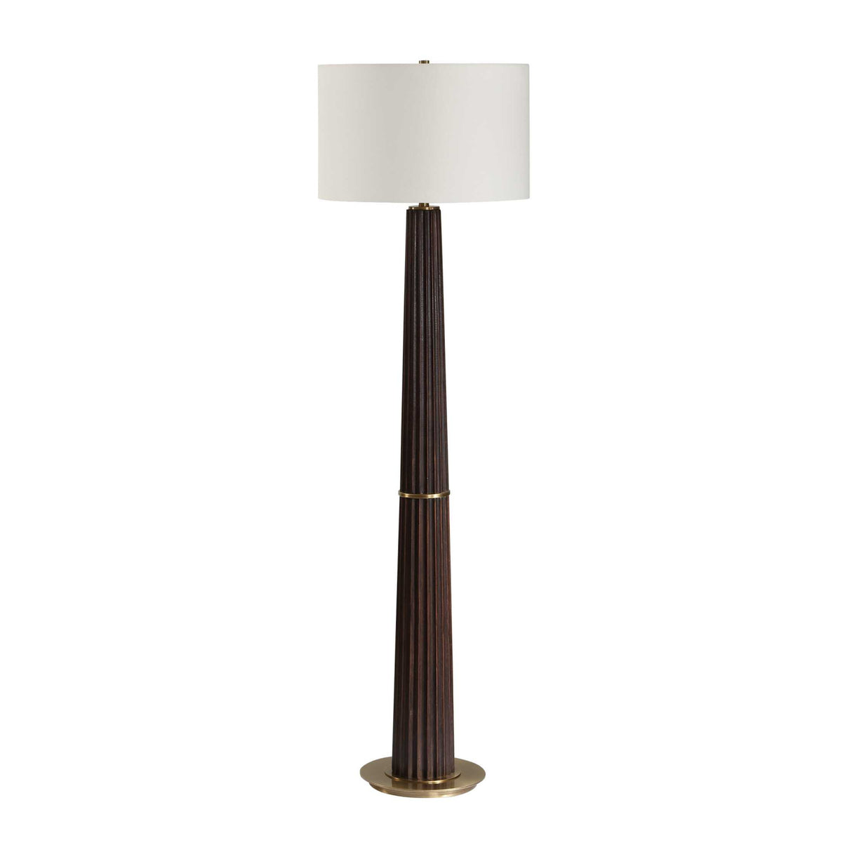Modern European furniture - Dark Oak Wood Floor Lamp - www.oroa.com