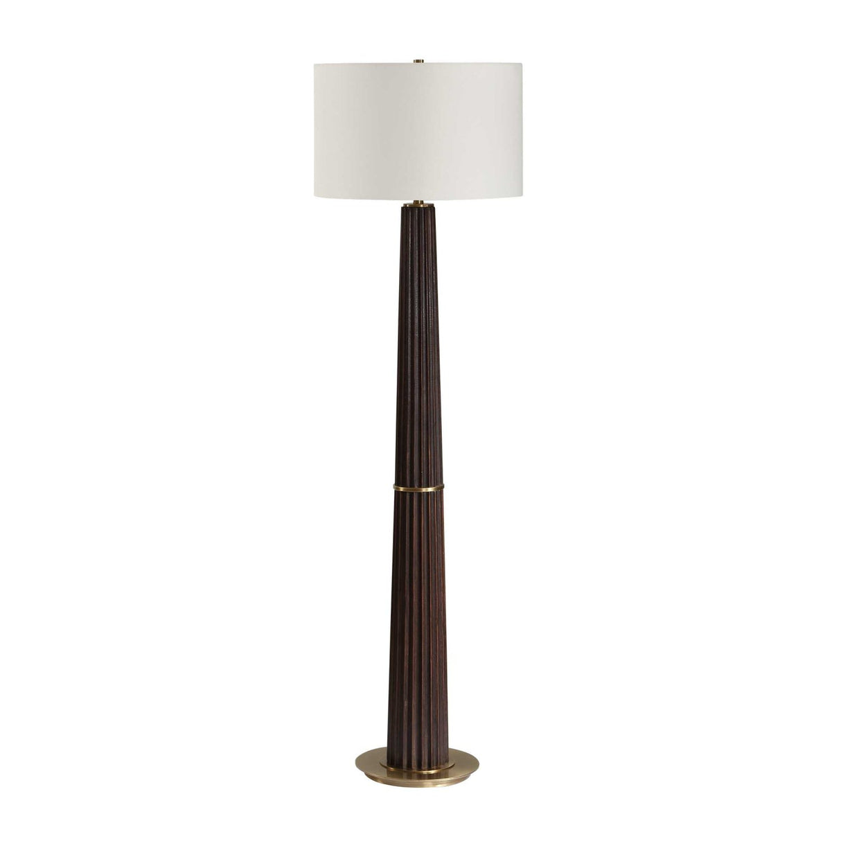 Modern European furniture - Dark Oak Wood Floor Lamp - www.oroa.com