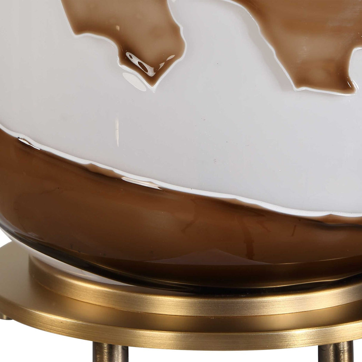 White & Brown Glass Table Lamp by Uttermost Ararat, alternate view 5