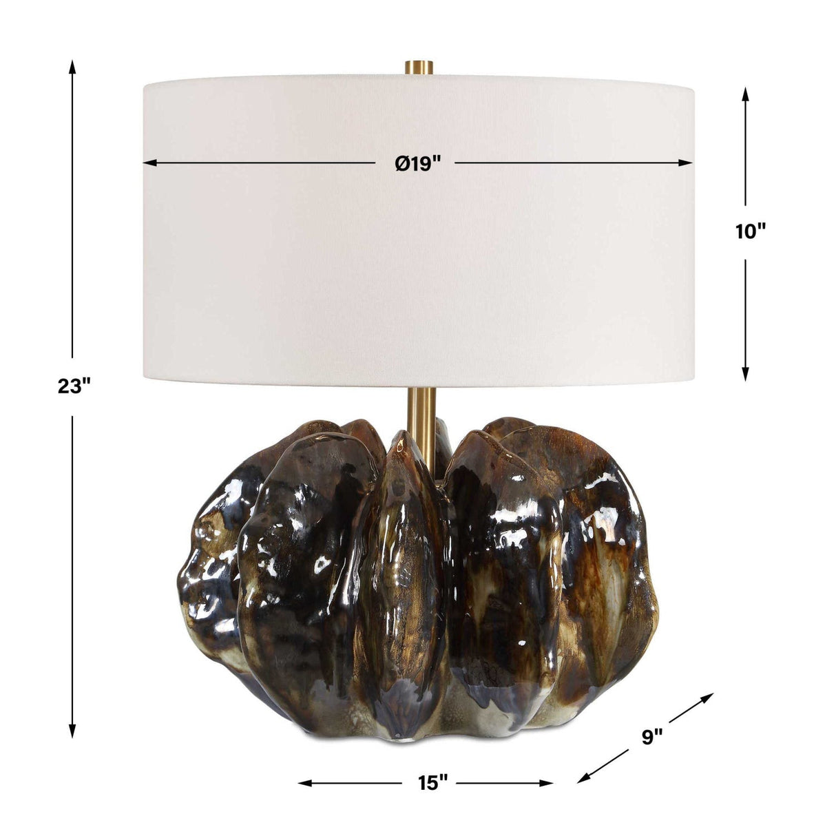 Modern European furniture - Organic-Shaped Ceramic Table Lamp - www.oroa.com