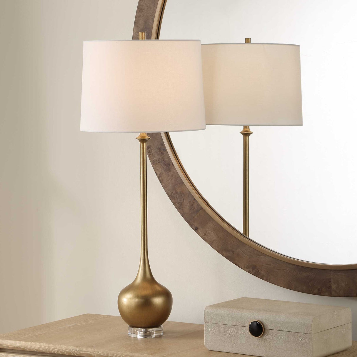 Antique Gold Buffet Lamp by Uttermost Good As Gold, alternate view 6