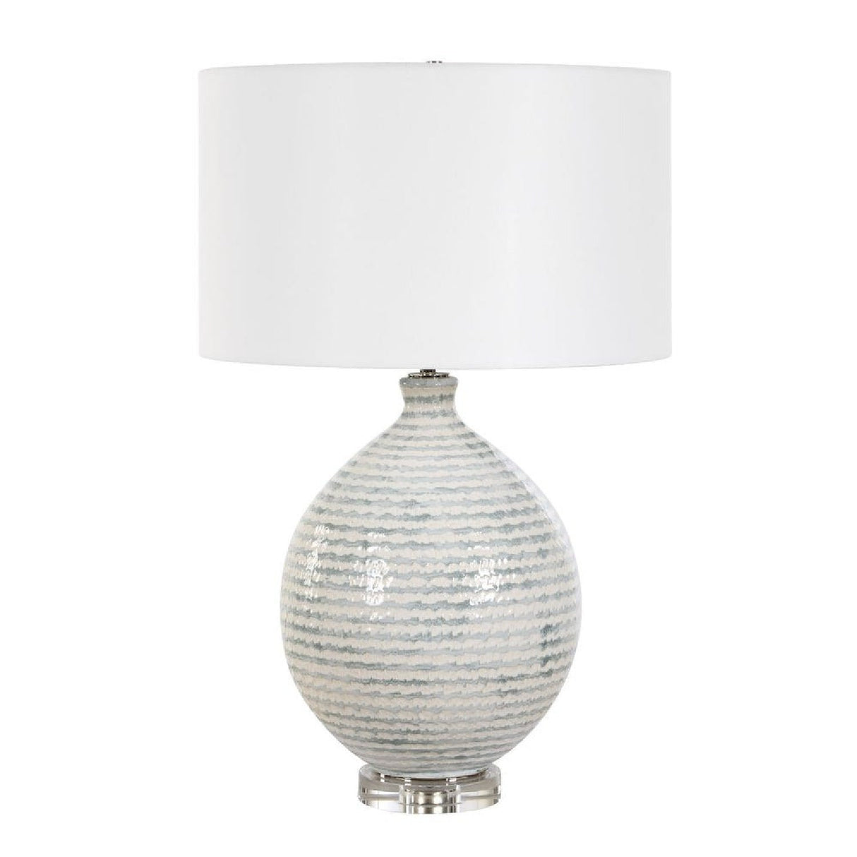 Striped Ceramic Table Lamp by Uttermost Clary, alternate view 3