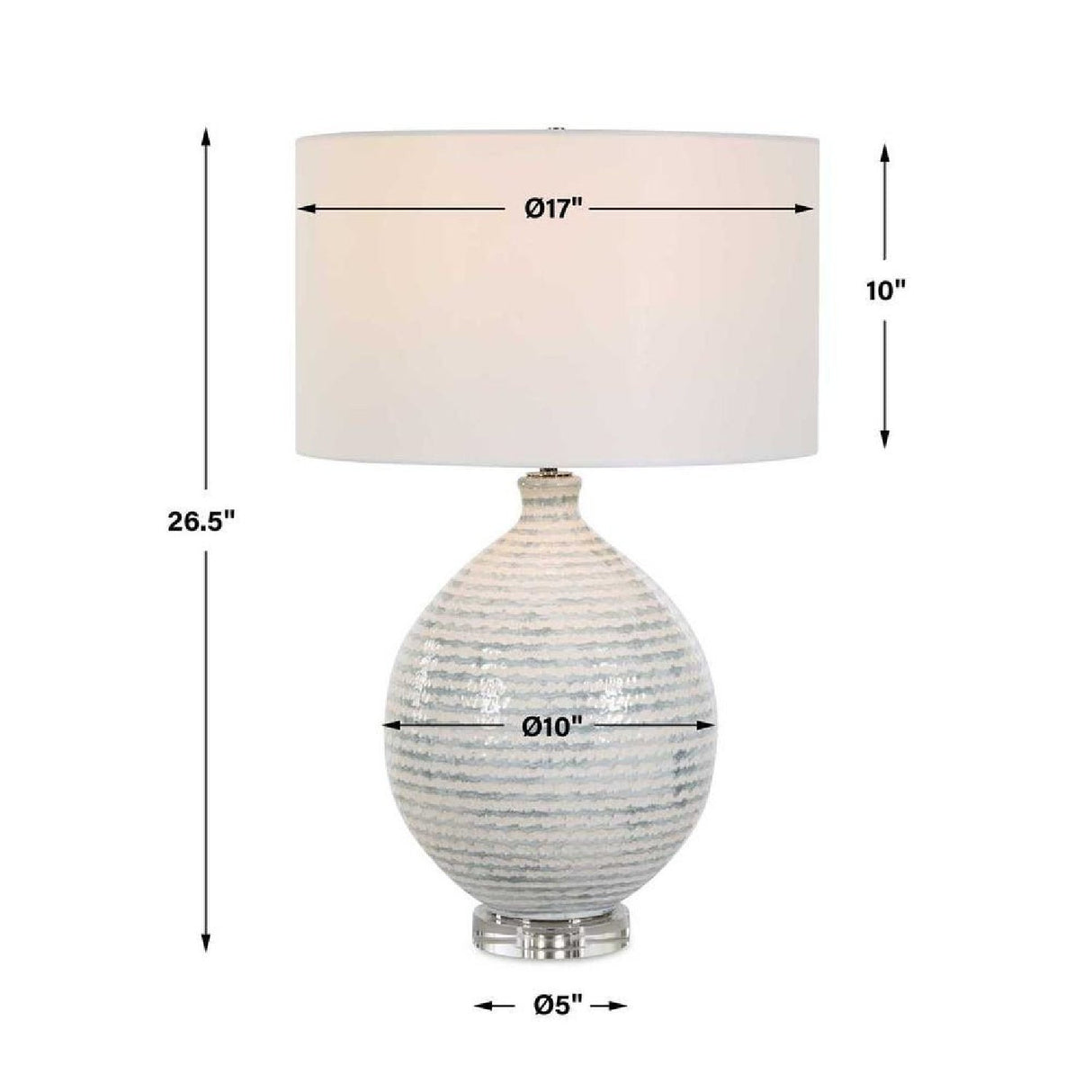 Modern European furniture - Striped Ceramic Table Lamp - www.oroa.com