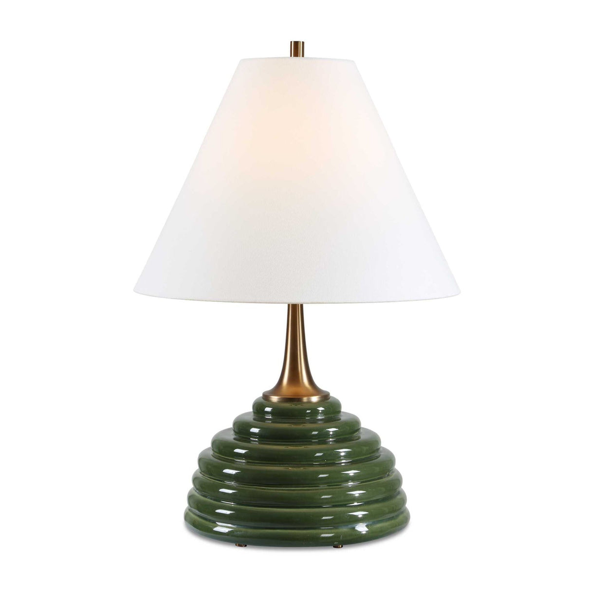 Modern European furniture - Ribbed Green Ceramic Table Lamp by Uttermost McKay - www.oroa.com