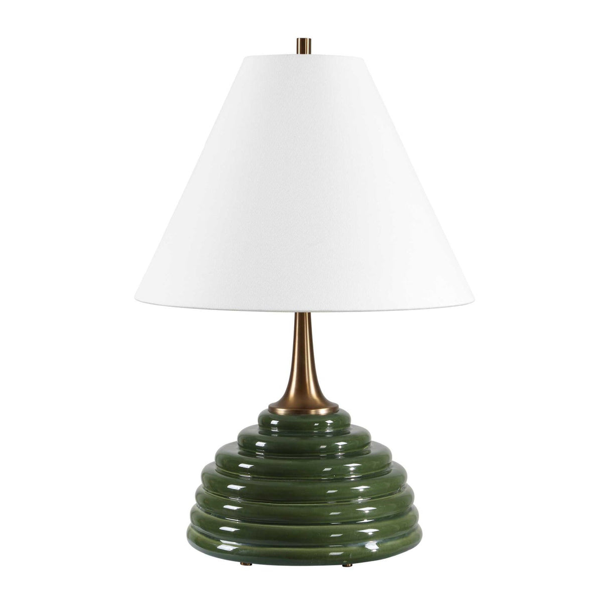 Modern European furniture - Ribbed Green Ceramic Table Lamp by Uttermost McKay - www.oroa.com