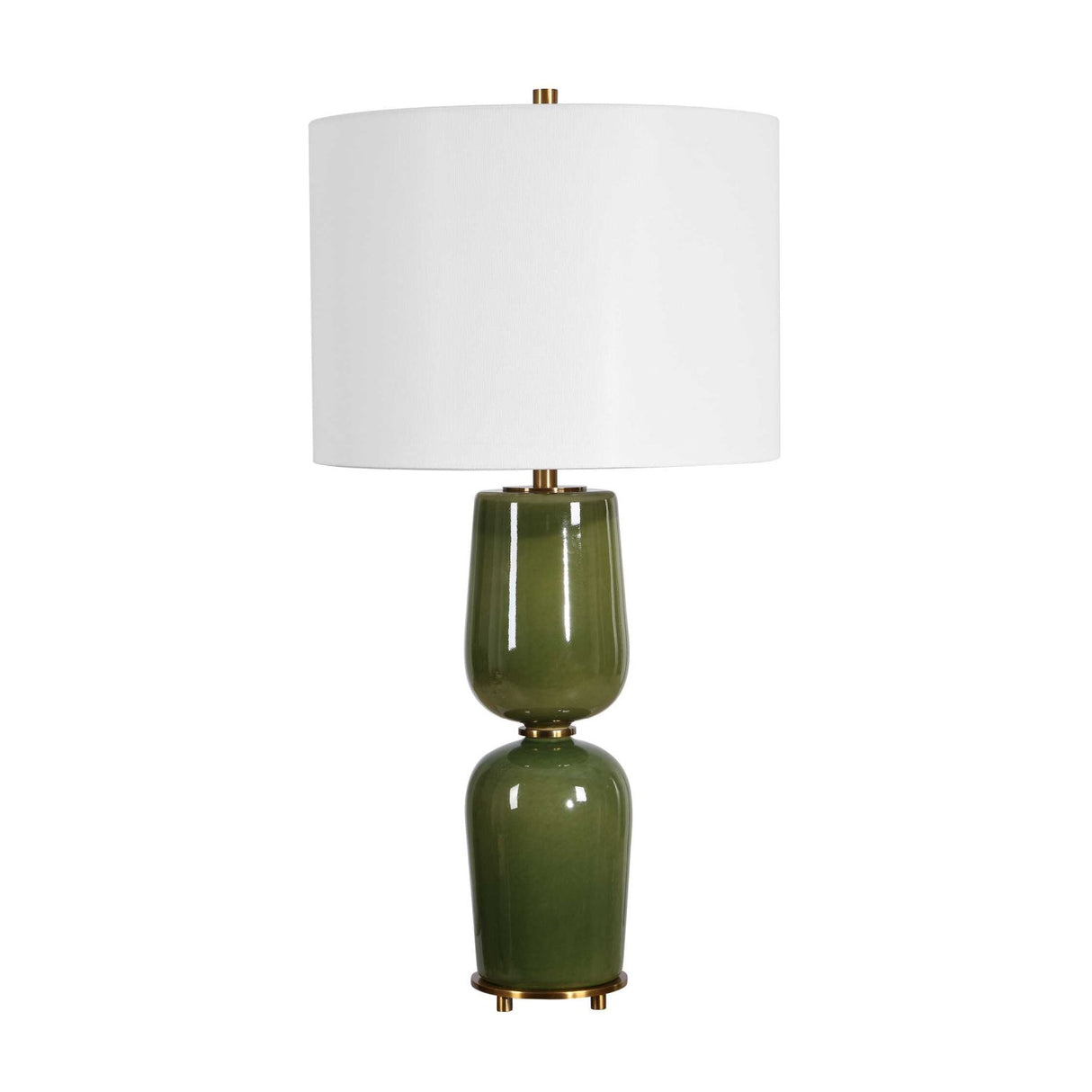 Modern European furniture - Hourglass Green Ceramic Table Lamp by Uttermost Meyer - www.oroa.com