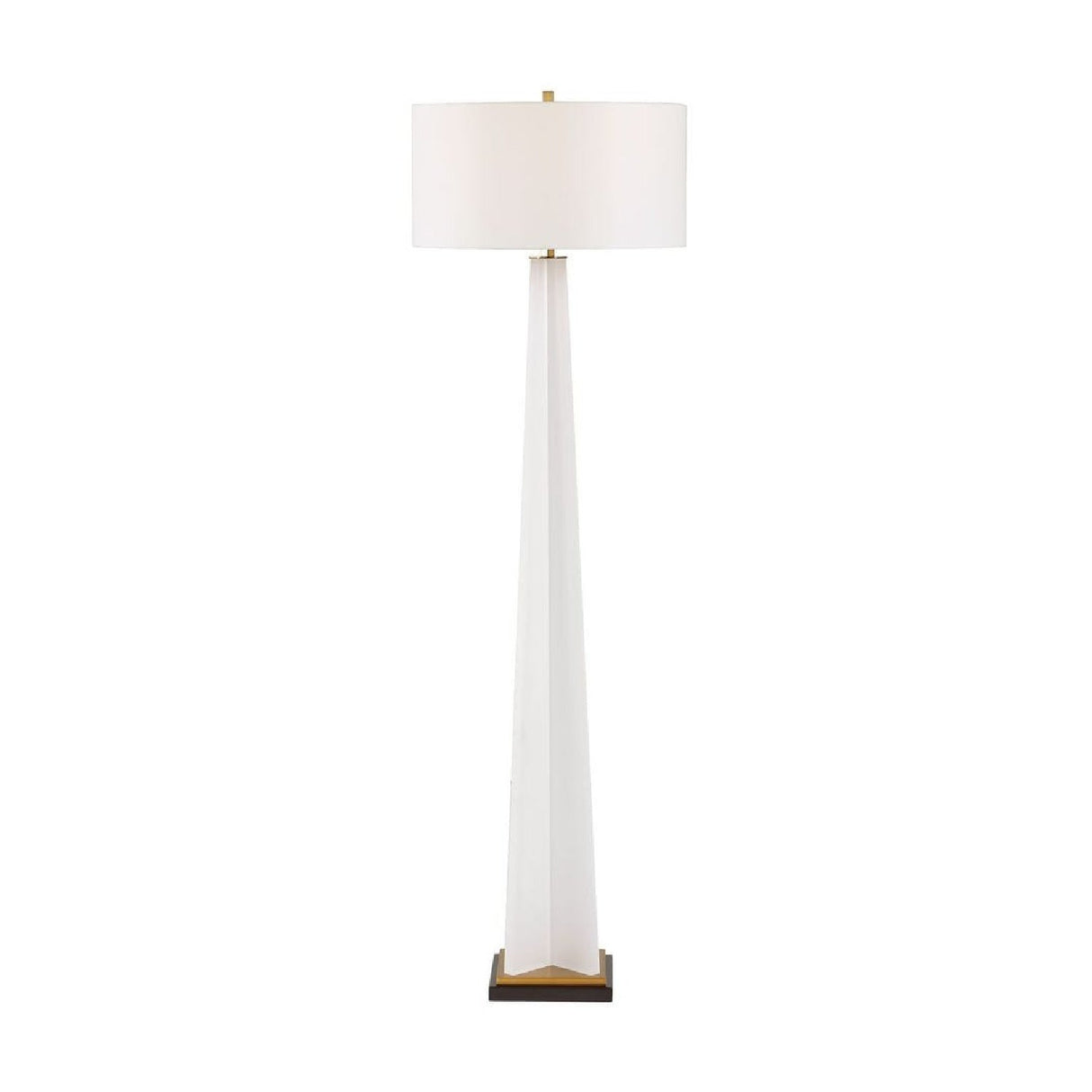 Frosted White Floor Lamp | Uttermost Rosin - www.oroa.com