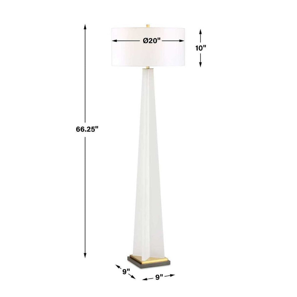 Frosted White Floor Lamp | Uttermost Rosin - www.oroa.com