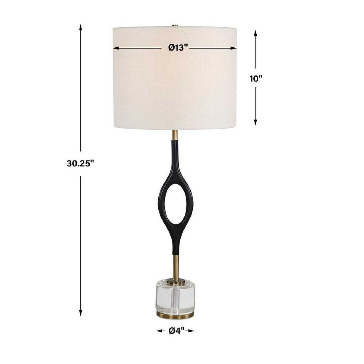 Black Iron Cordless Buffet Lamp by Uttermost Maryam, alternate view 5