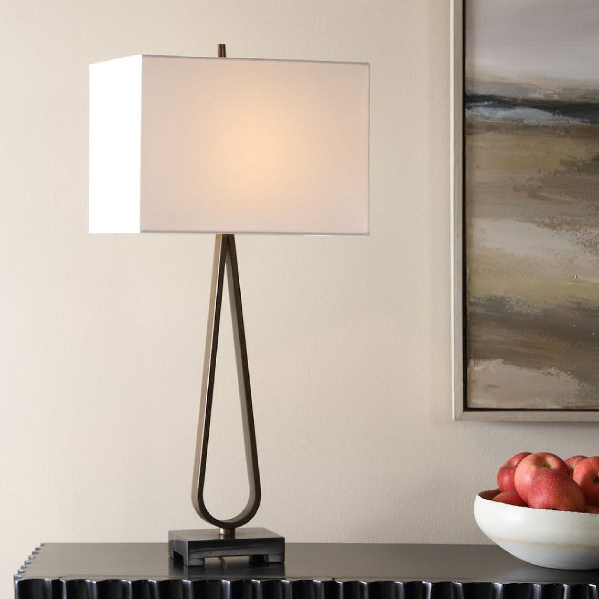 Bronze Minimalist Table Lamp by Uttermost Galloway, alternate view 2