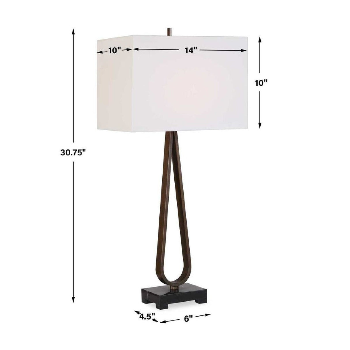 Bronze Minimalist Table Lamp by Uttermost Galloway, alternate view 6