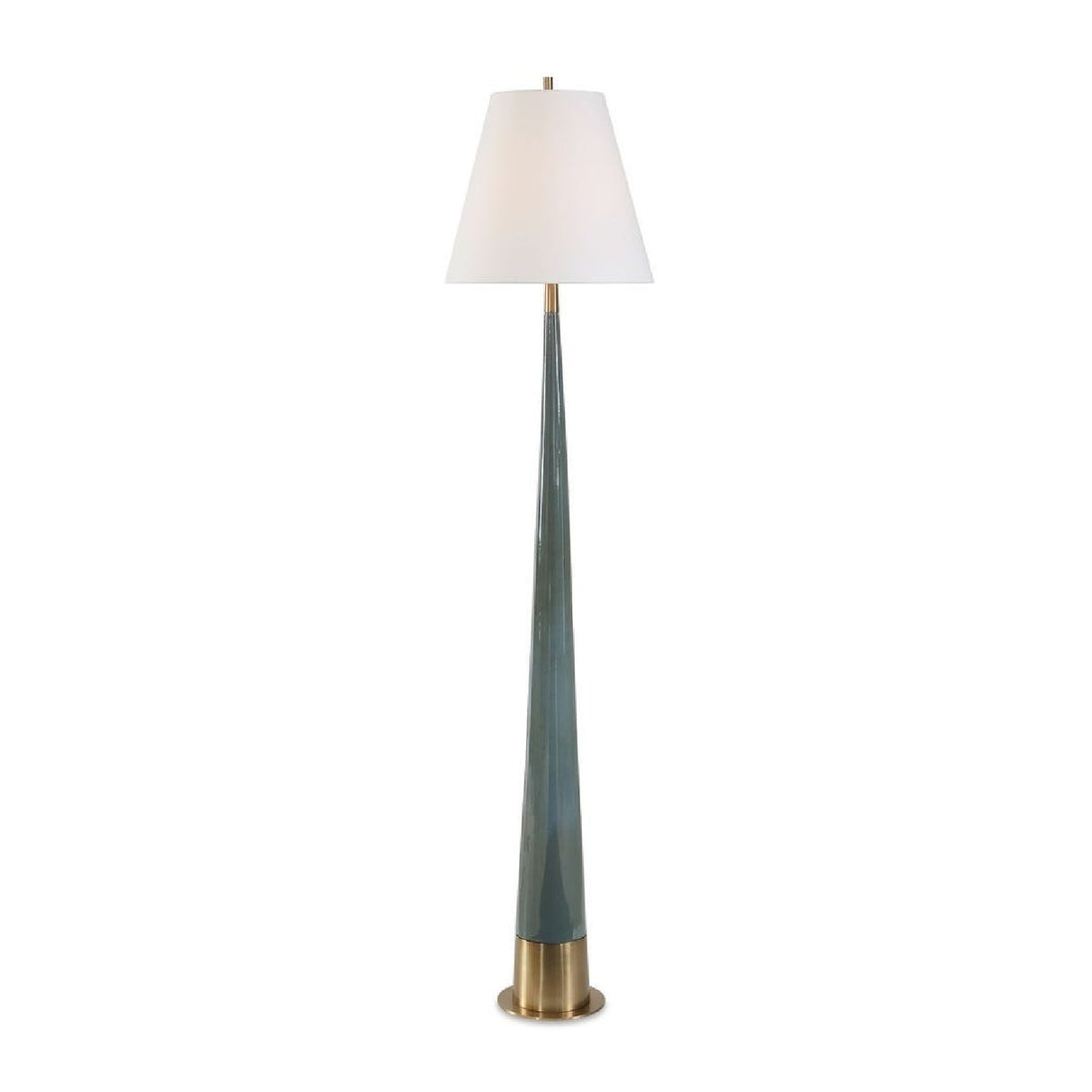 Blue Tapered Ceramic Floor Lamp by Uttermost Riccardi, alternate view 3