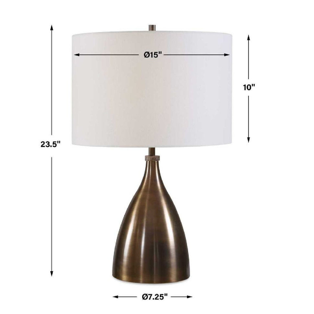 Bronze Base Table Lamp by Uttermost Jereko, alternate view 6