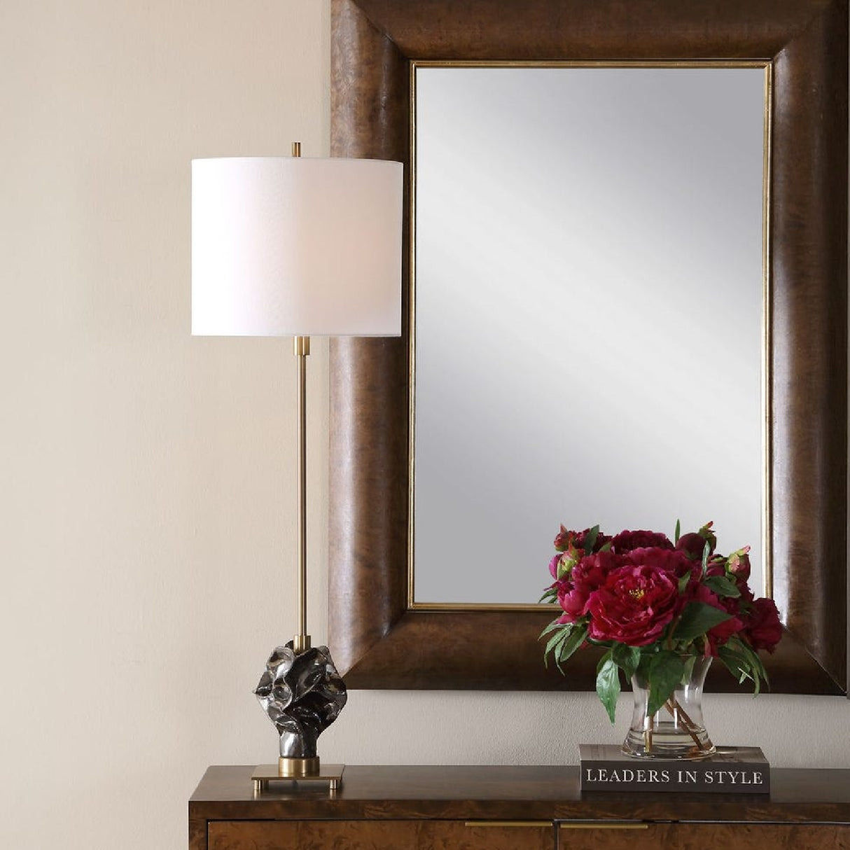 Black Organic-Shaped Buffet Lamp by Uttermost Flori, alternate view 2