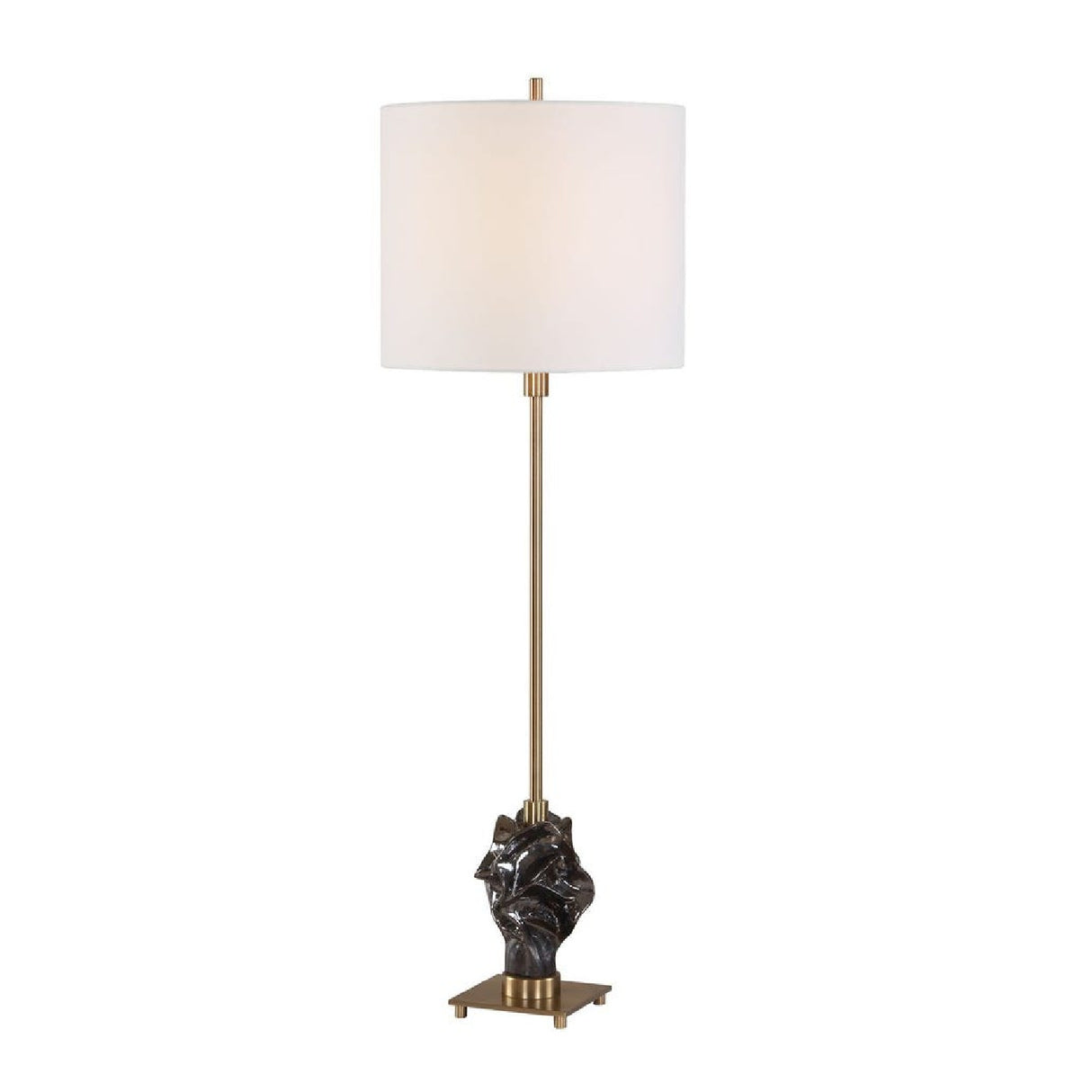 Black Organic-Shaped Buffet Lamp by Uttermost Flori, alternate view 3