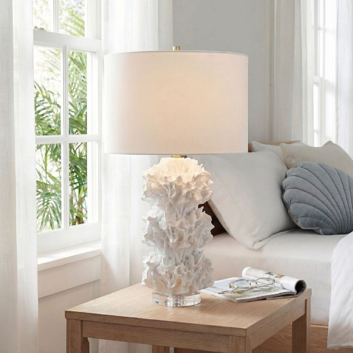 White Coral Inspired Table Lamp by Uttermost Cambre, alternate view 2