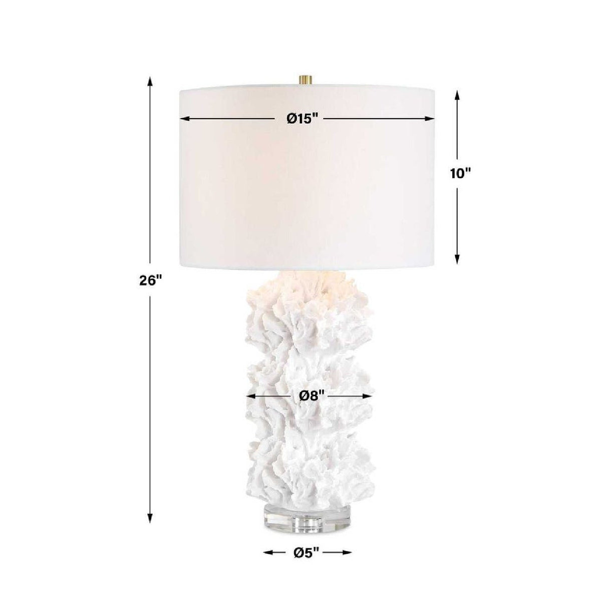 White Coral Inspired Table Lamp by Uttermost Cambre, alternate view 3