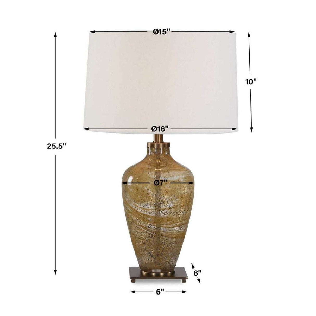 Translucent Glass Table Lamp by Uttermost Rainer, alternate view 3