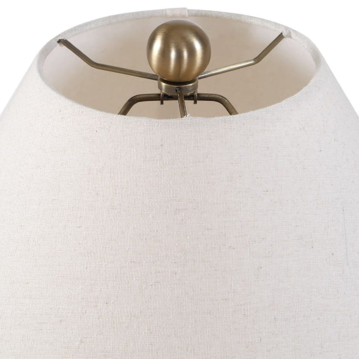 White Fluted Ceramic Table Lamp by Uttermost Brinsley, alternate view 6