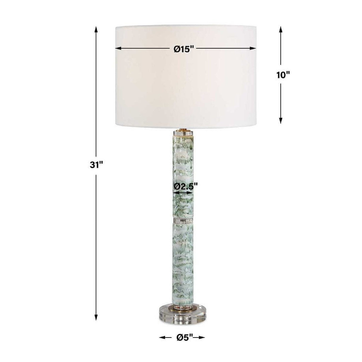 Ceramic Column Table Lamp by Uttermost Jameis, alternate view 4
