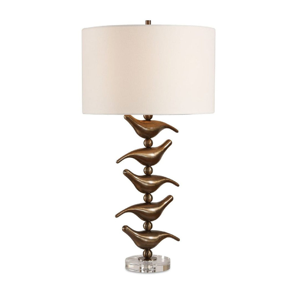 Stacked Bronze Songbirds Table Lamp by Uttermost Sing Song