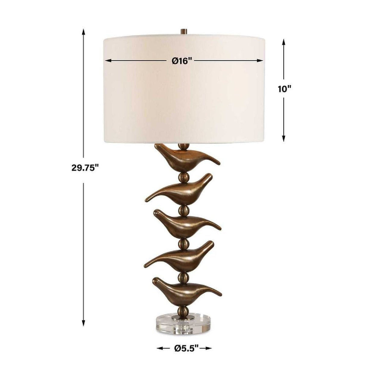 Stacked Bronze Songbirds Table Lamp by Uttermost Sing Song, alternate view 4