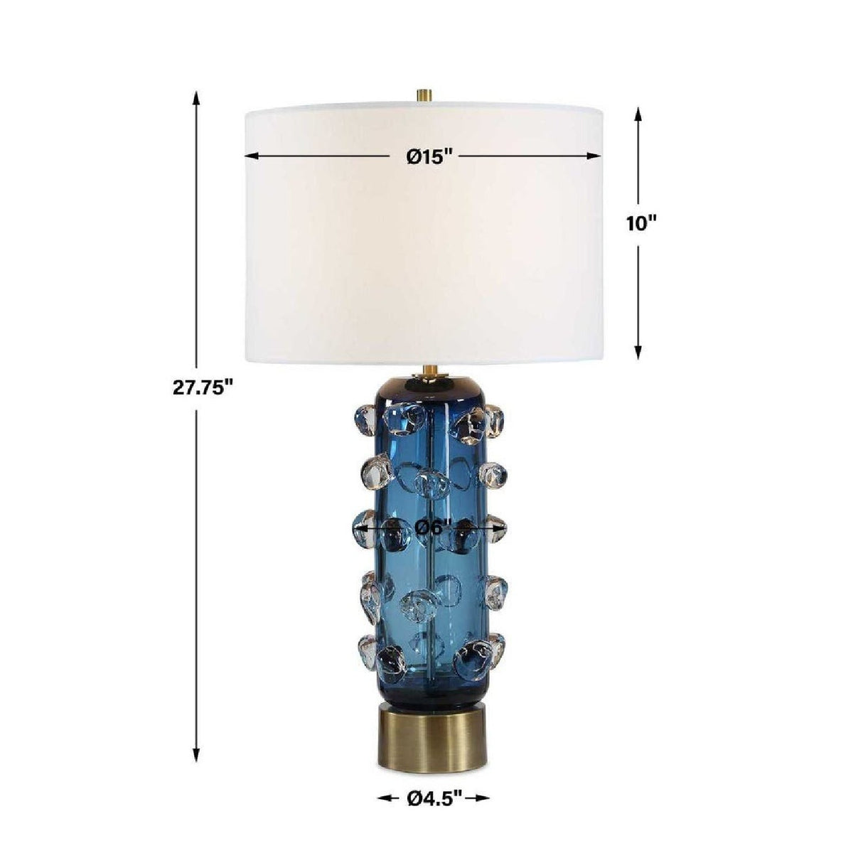 Glass Table Lamp by Uttermost Aura, alternate view 5