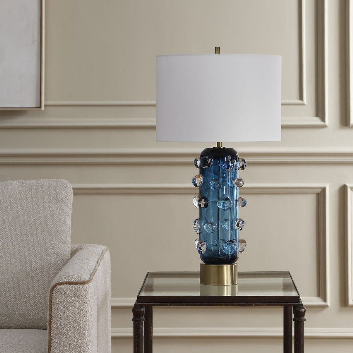 Glass Table Lamp by Uttermost Aura, alternate view 7