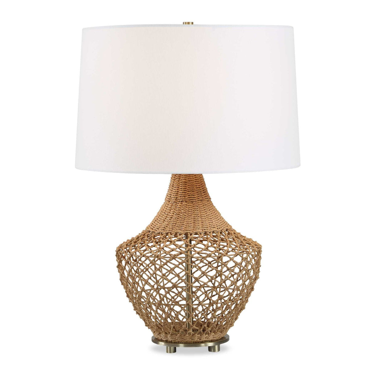 Modern European furniture - Woven Rattan Base Table Lamp - www.oroa.com
