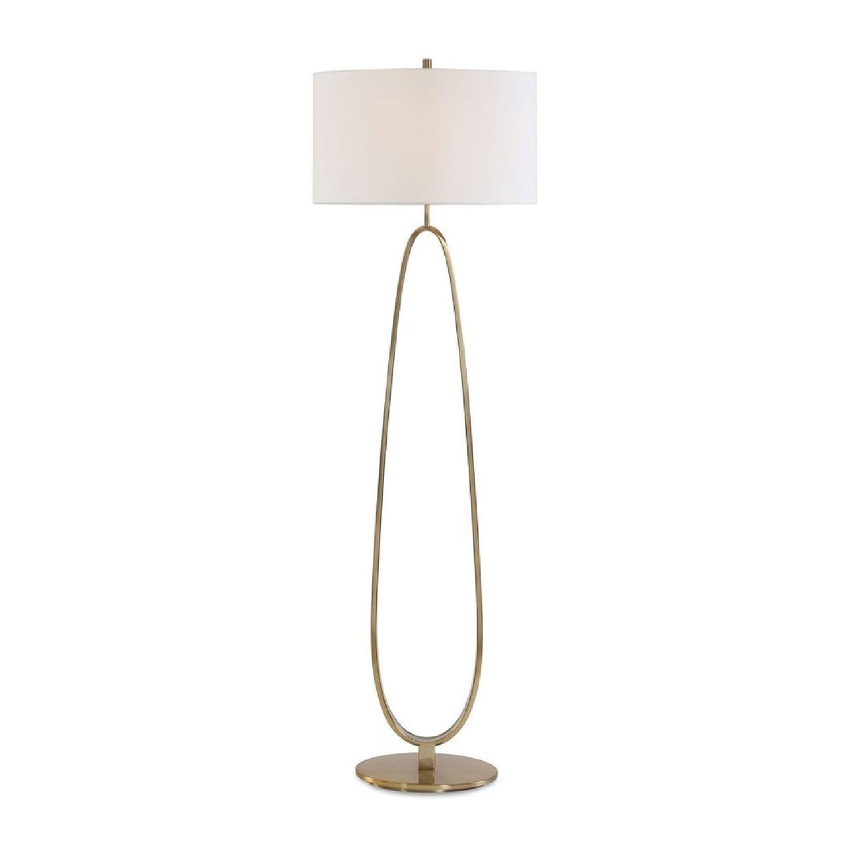 Oval Antique Brass Floor Lamp by Uttermost Tordin, alternate view 4