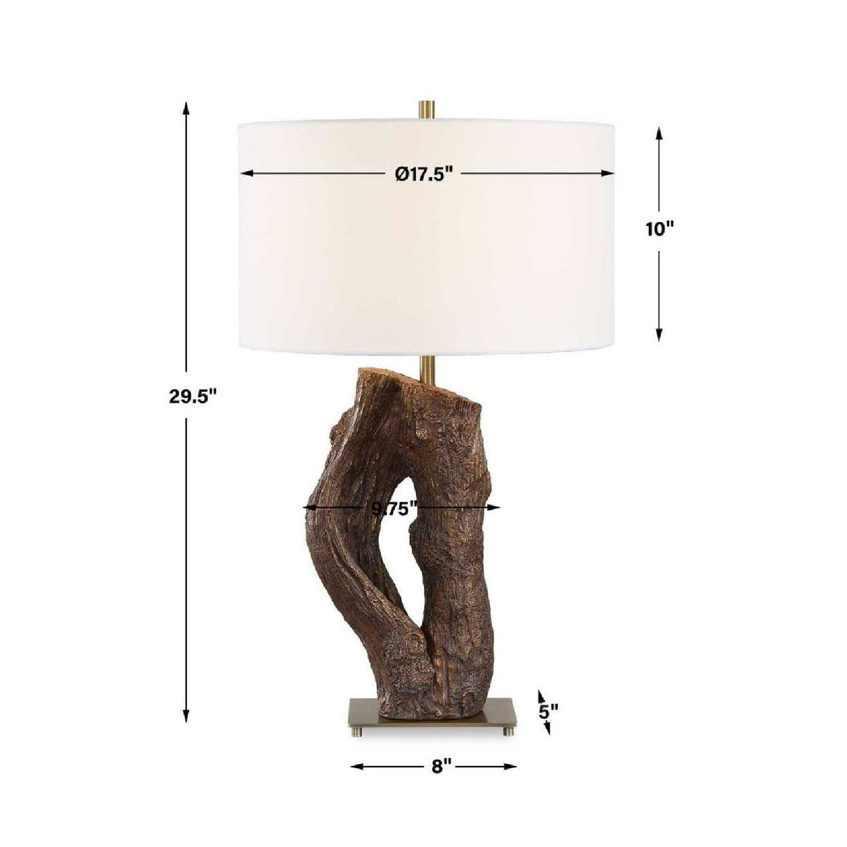 Wooden Inspired Table Lamp by Uttermost Namath, alternate view 4