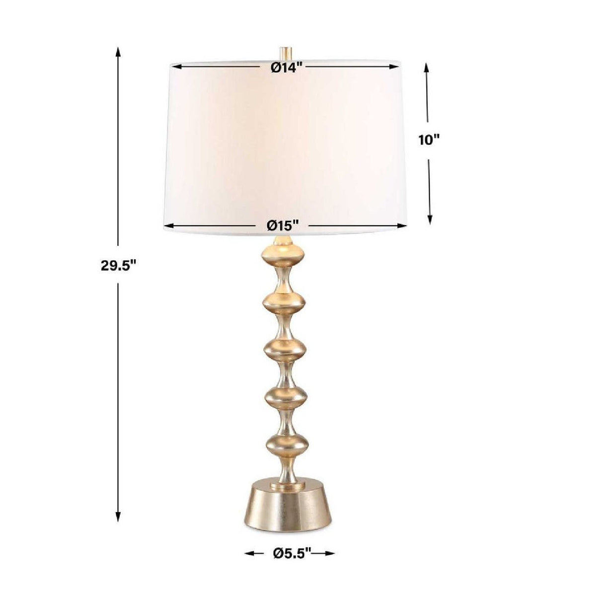 Tiered Antique Brass Table Lamp by Uttermost Meila, alternate view 6