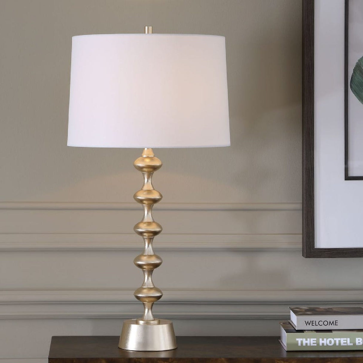 Tiered Antique Brass Table Lamp by Uttermost Meila, alternate view 2