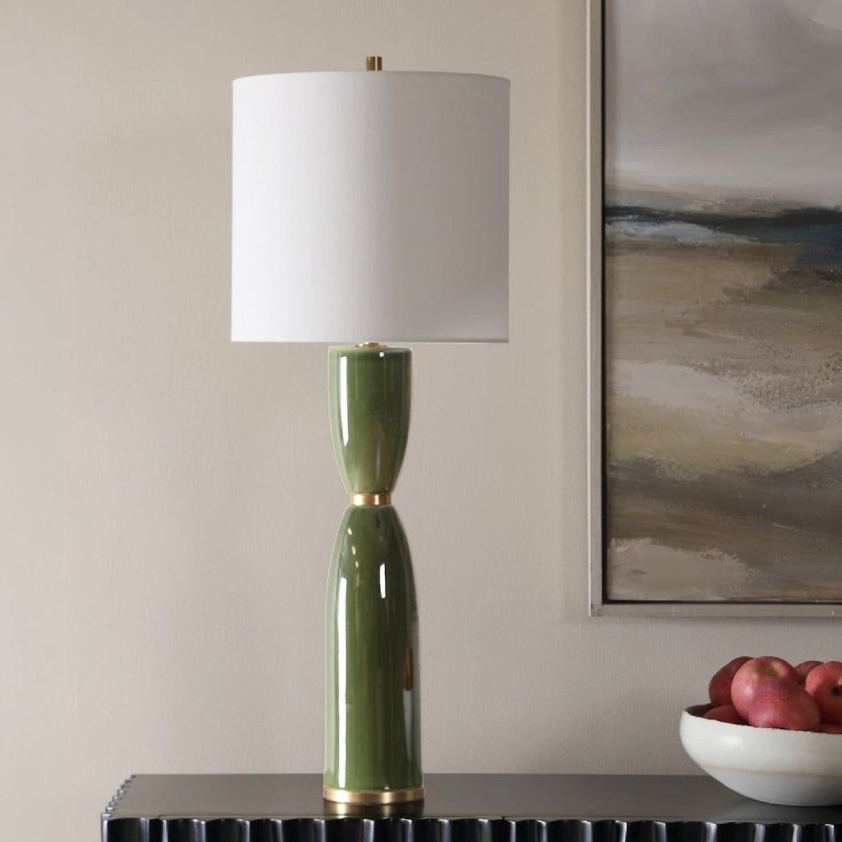 Green Hourglass Table Lamp by Uttermost Nacua, alternate view 7
