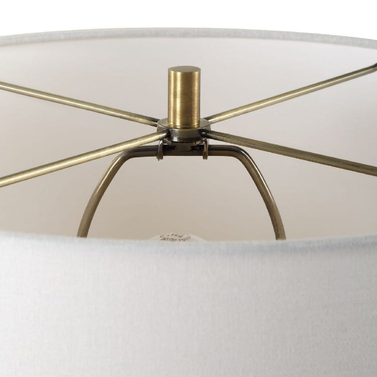 Rippled Brown Ceramic Table Lamp by Uttermost Bassa, alternate view 5