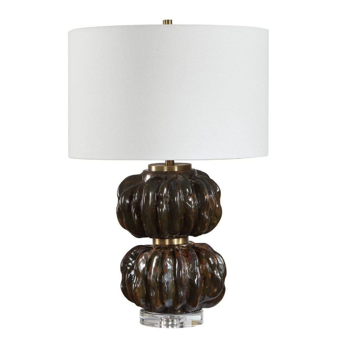 Stacked Fluted Ceramic Table Lamp by Uttermost Jaudon, alternate view 3