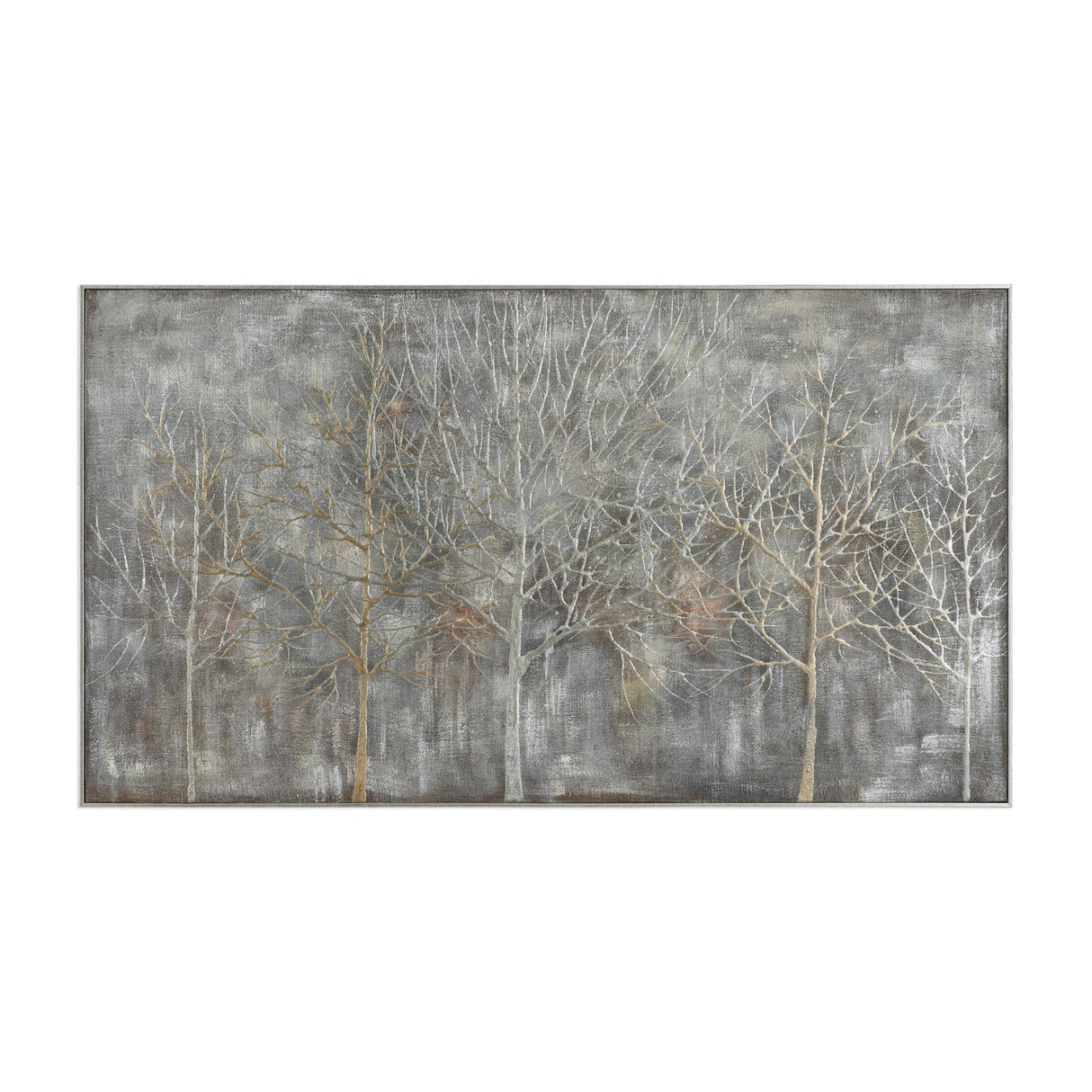 Modern European furniture - Silver Toned Woodland Artwork - www.oroa.com