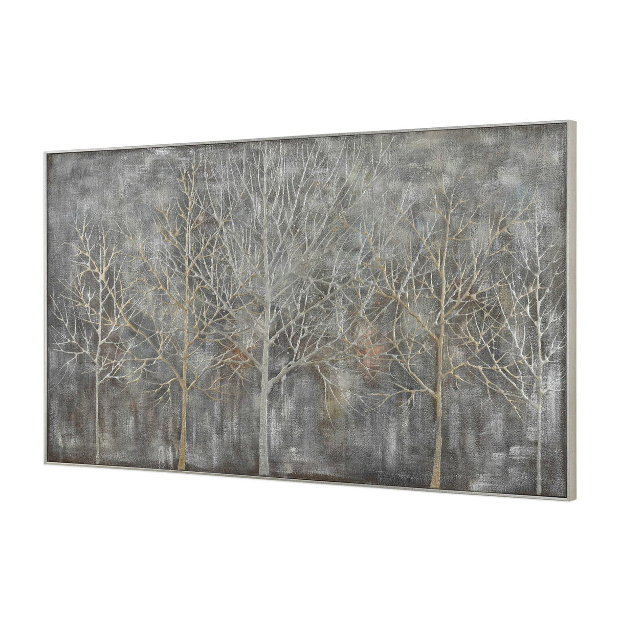 Modern European furniture - Silver Toned Woodland Artwork - www.oroa.com