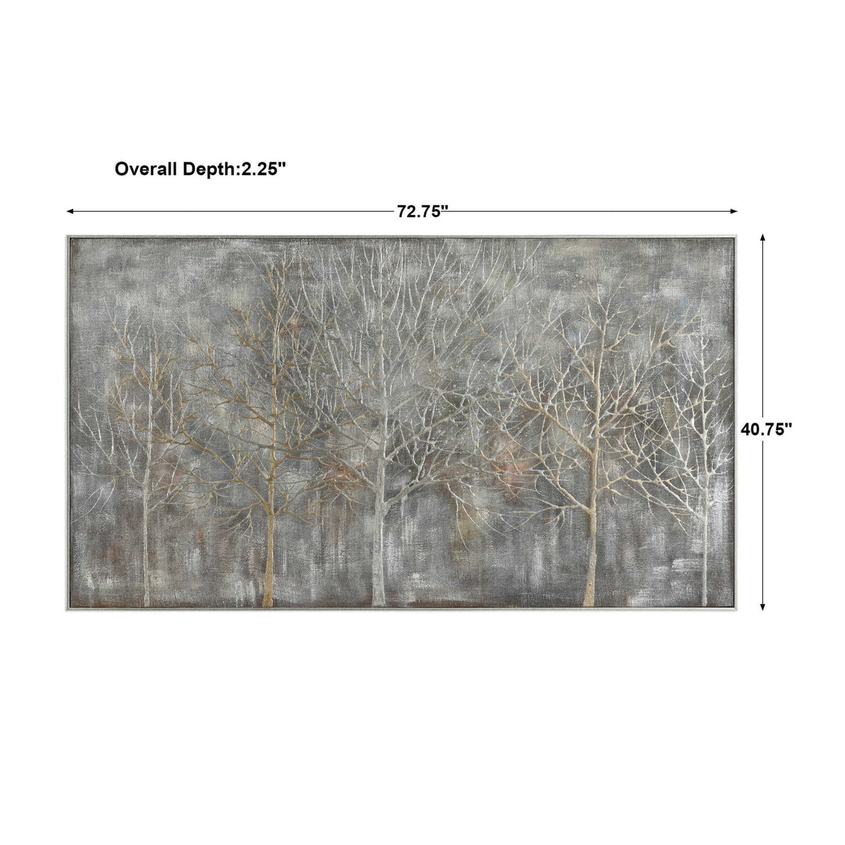 Modern European furniture - Silver Toned Woodland Artwork - www.oroa.com